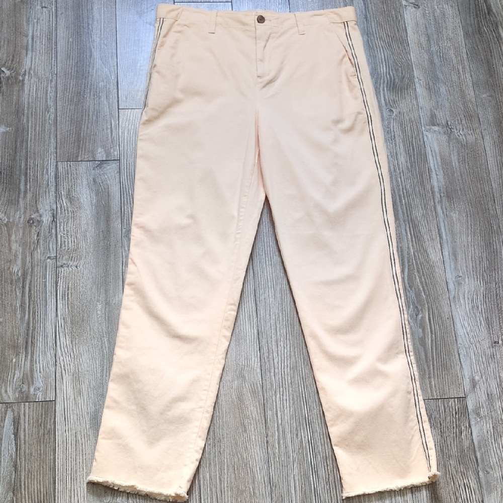GAP Womens Peach Girlfriend Chinos with Side Stripe 8